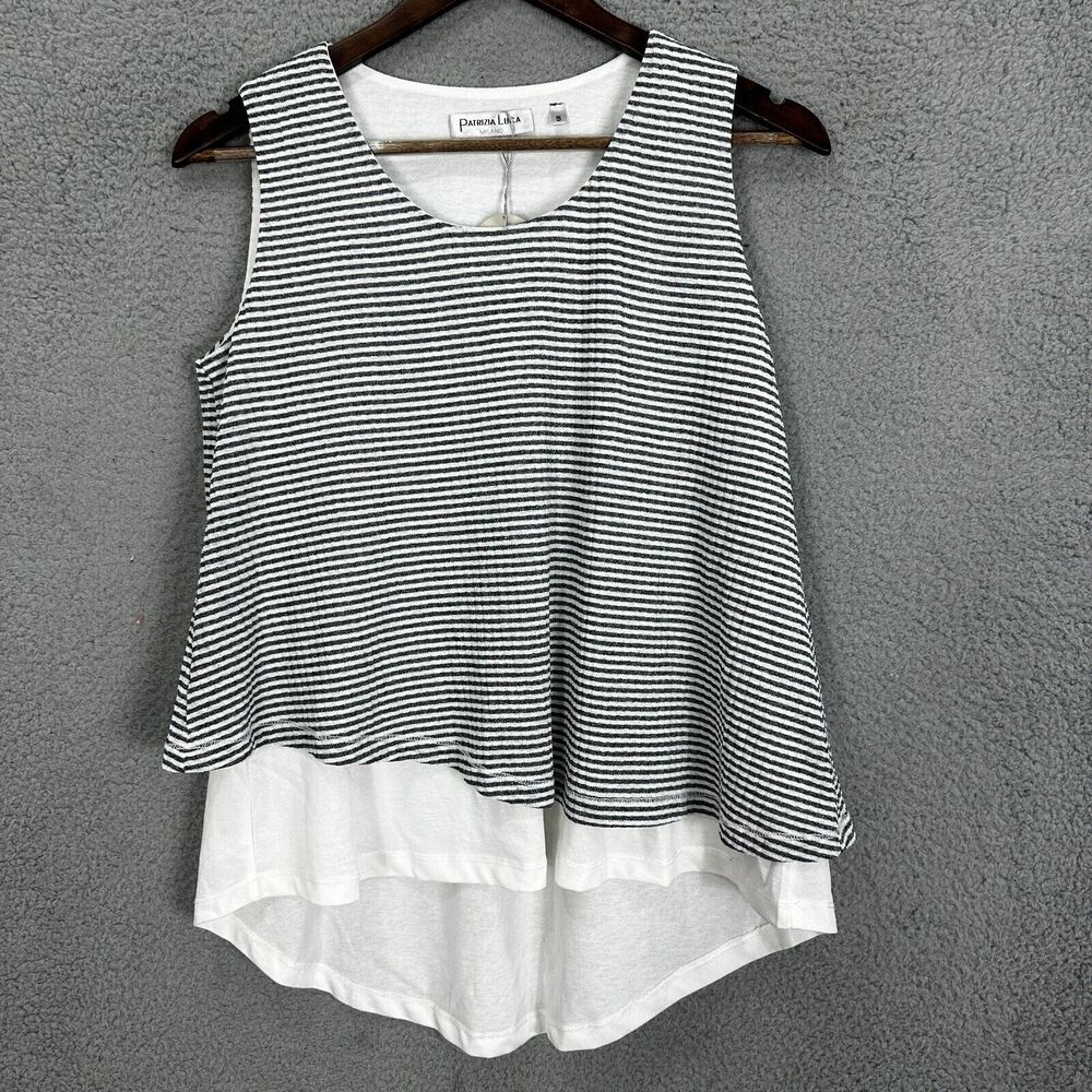 Neiman Marcus‎ Top Patrizia Lucas Womens Small Blue Striped Sleeveless Old Money